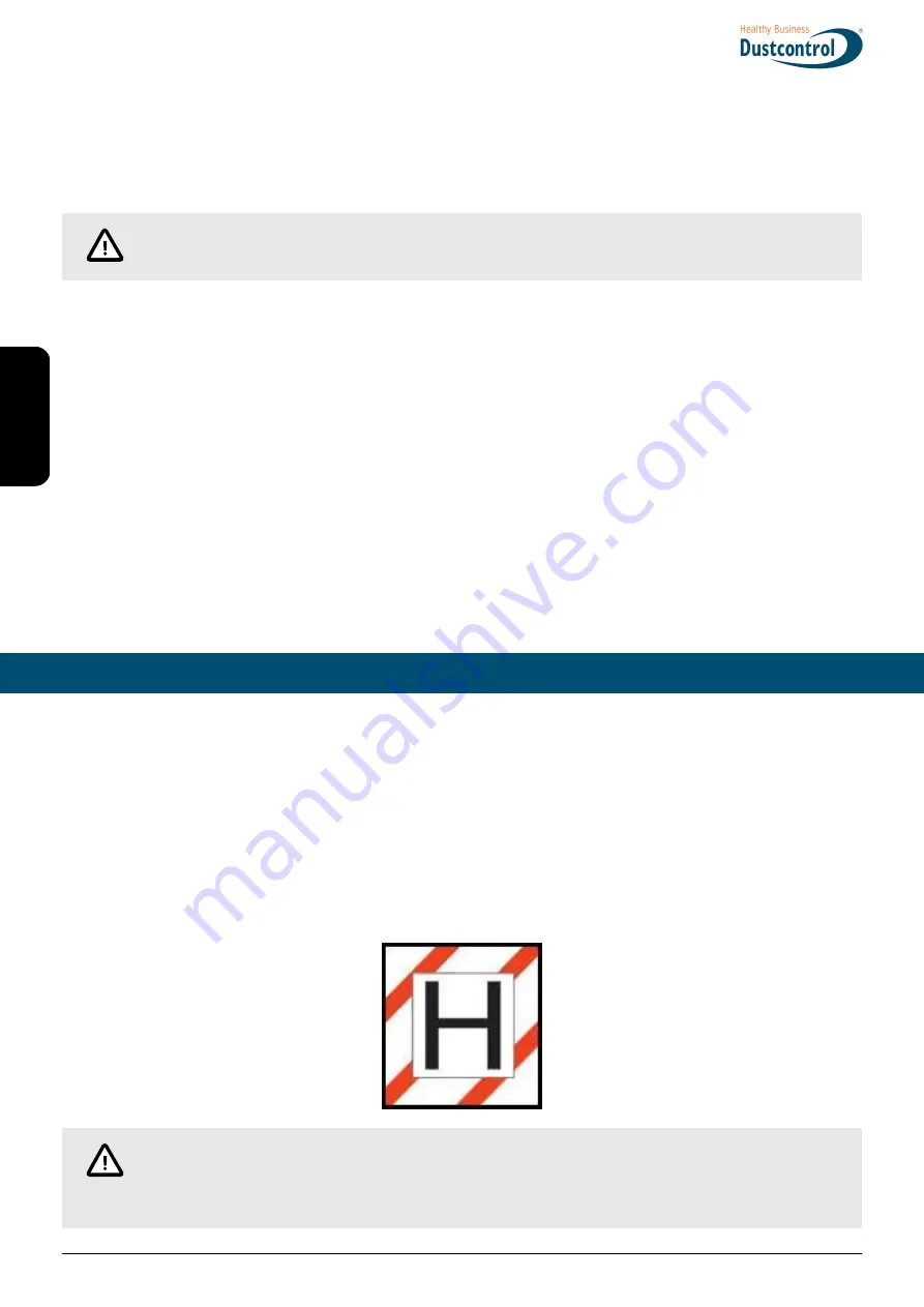 Dustcontrol DC 5900H Asbest Translation Of The Original Instructions Download Page 62