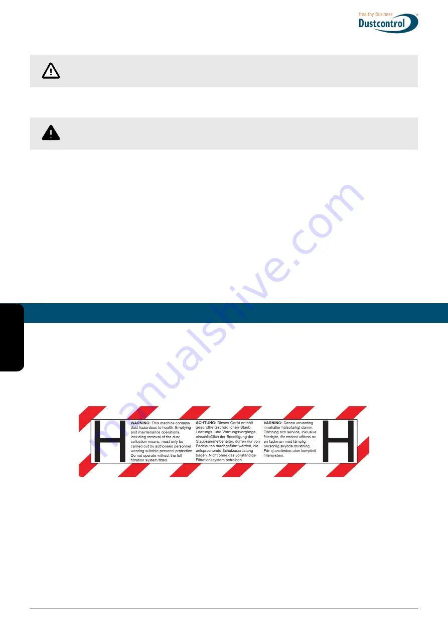 Dustcontrol DC Tromb H Manual Download Page 36