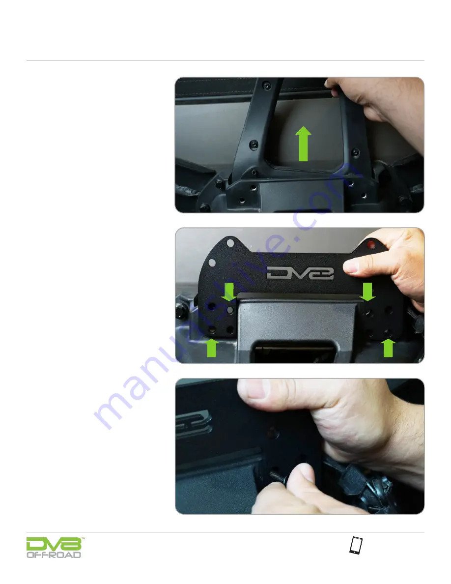 DVB Third Brake Light Extension Bracket Installation Manual Download Page 3