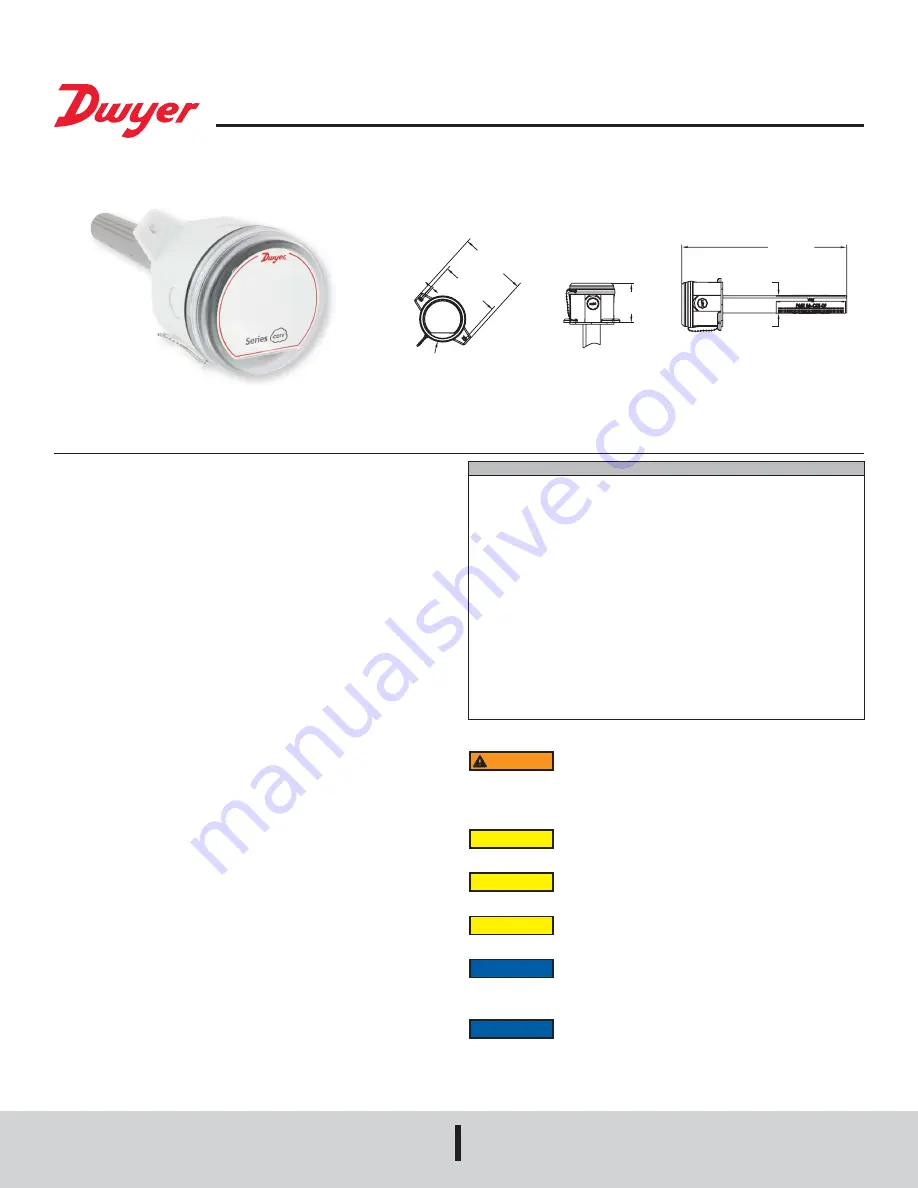 Dwyer Instruments CDTV Series Specifications-Installation And Operating Instructions Download Page 1