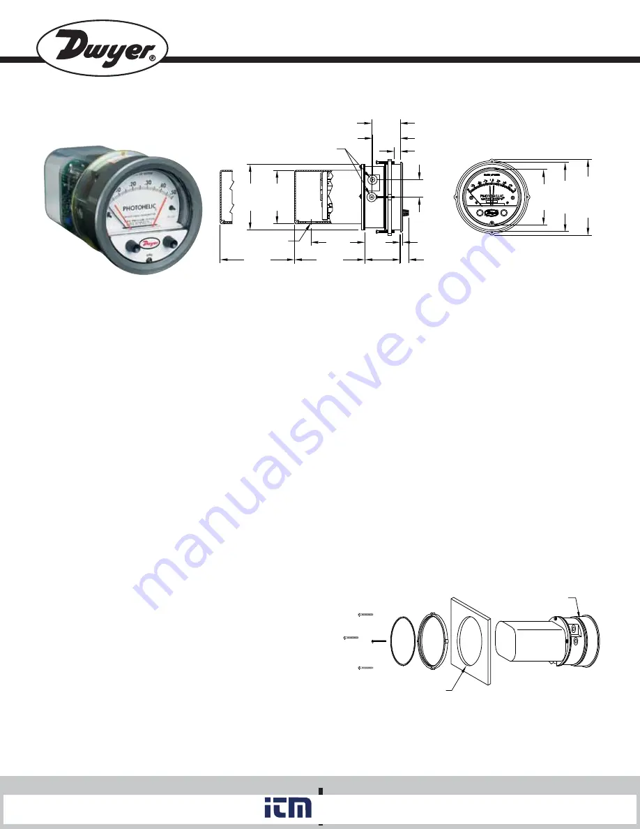 Dwyer Instruments PHOTOHELIC 3000 SERIES SGT Скачать руководство пользователя страница 1