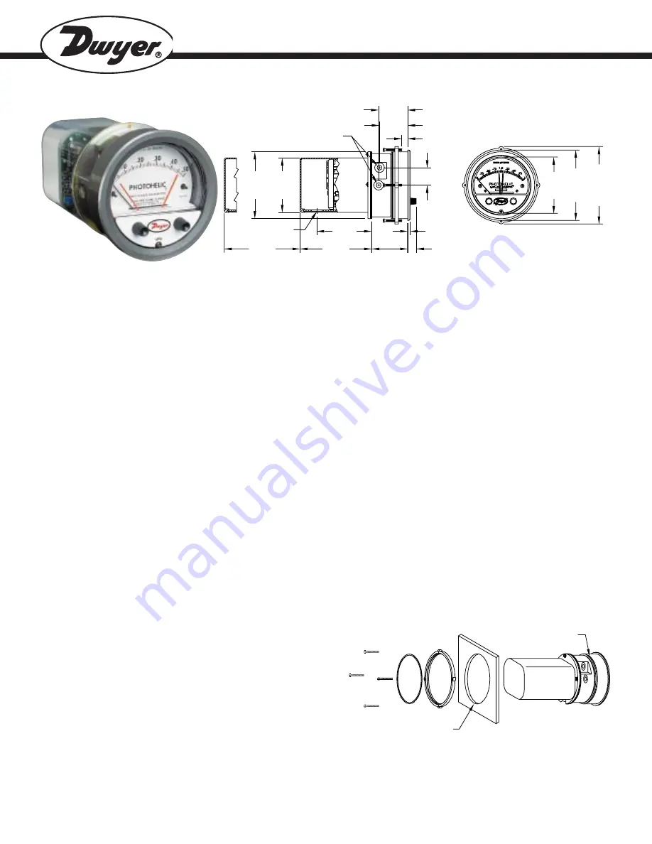 Dwyer Instruments PHOTOHELIC 3000 SGT series Specifications-Installation And Operating Instructions Download Page 1