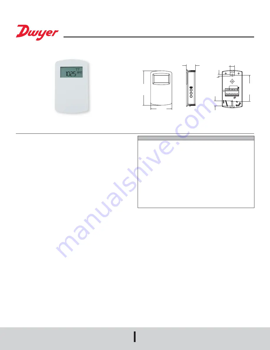 Dwyer Instruments Series CDTV Скачать руководство пользователя страница 1