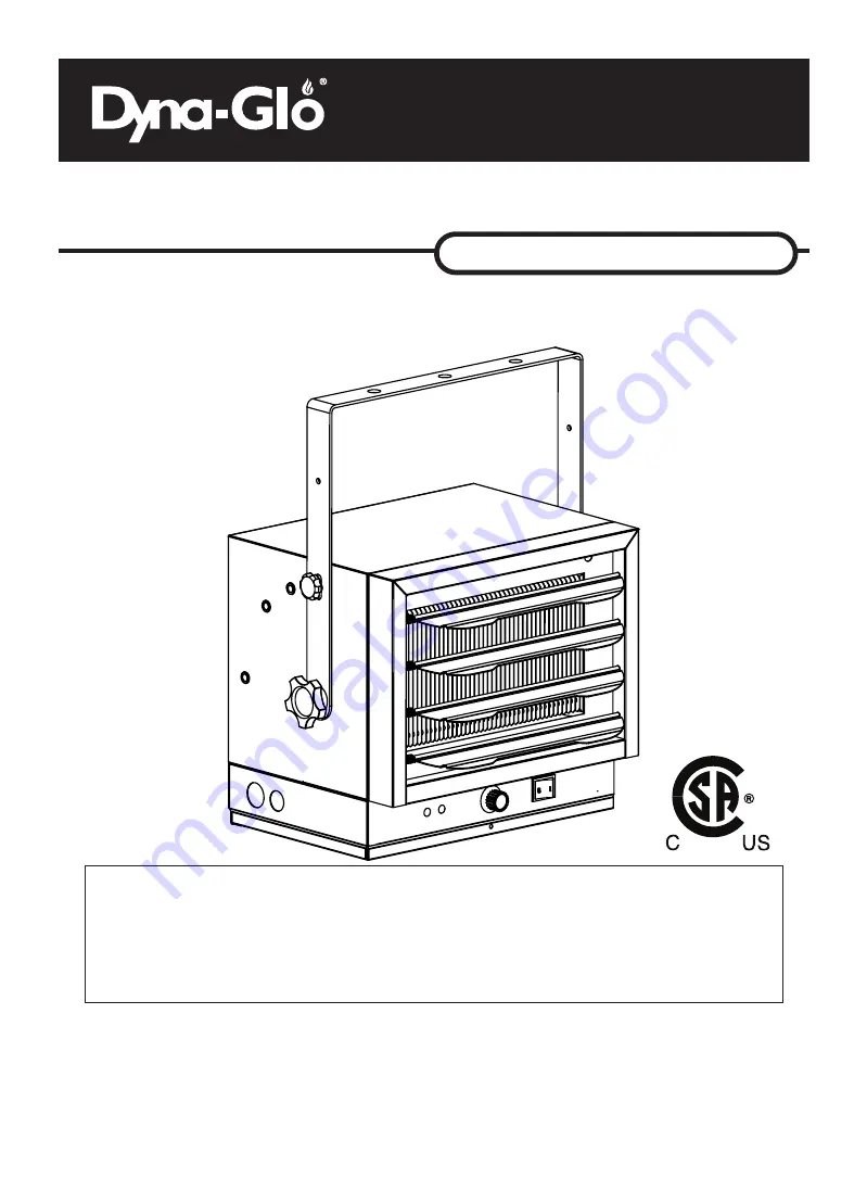 Dyna-Glo EG7500DGC Installation & Maintenance Instructions Manual Download Page 33