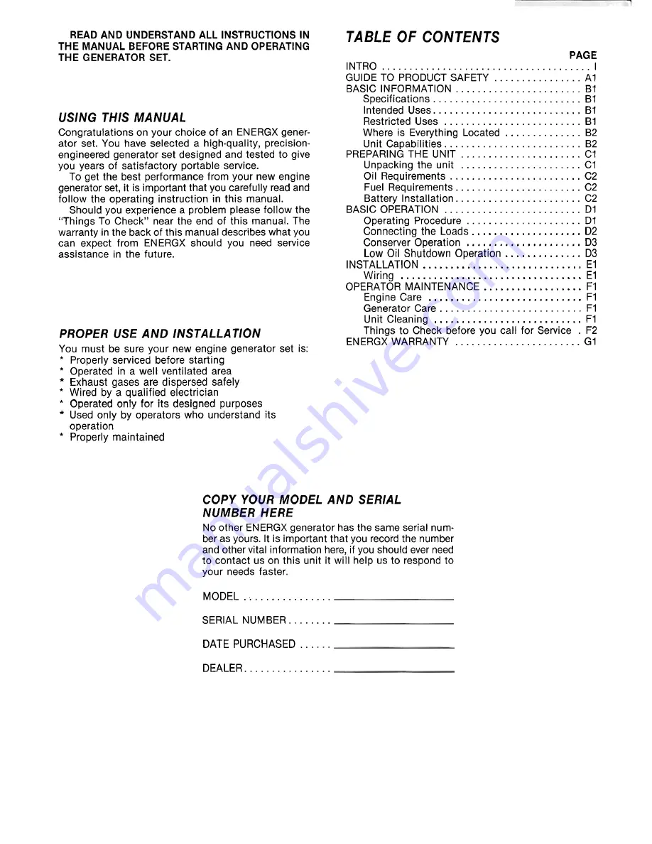 Dyna PRO-X series Owner'S Manual Download Page 2