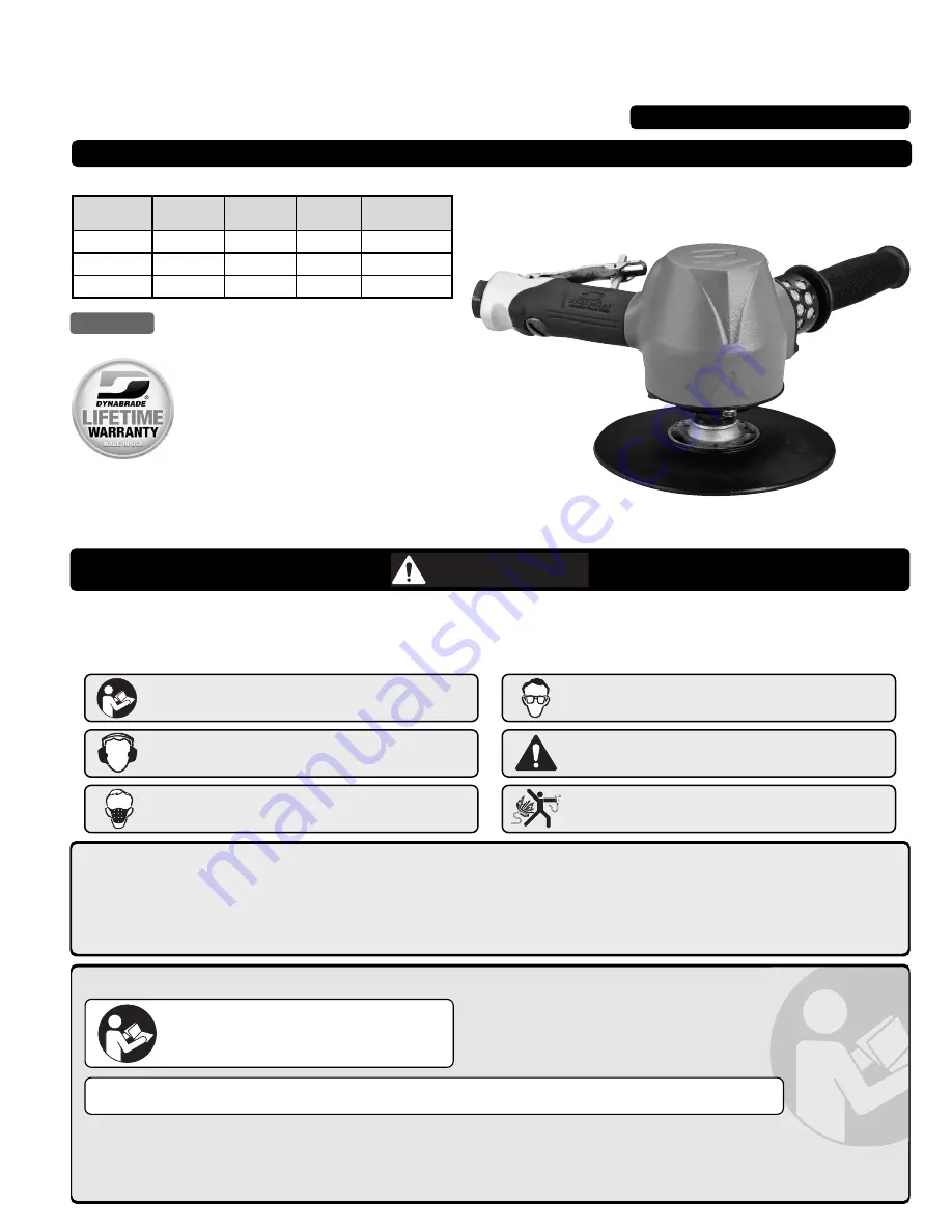 Dynabrade 53251 Safety, Operation And Maintenance Instructions Download Page 1