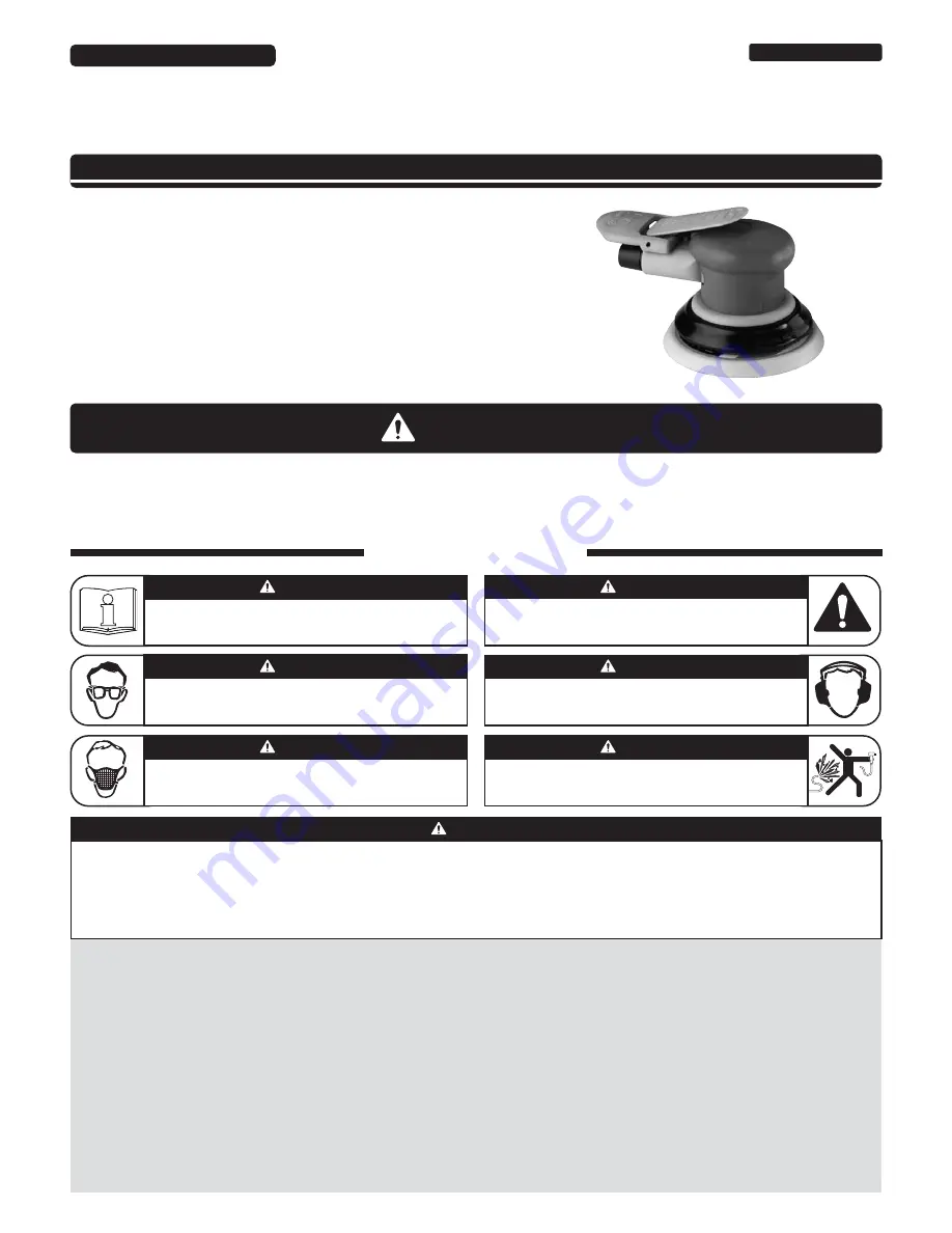 Dynabrade Dynorbital-Spirit 21000 Operation And Maintenance Manual Download Page 1