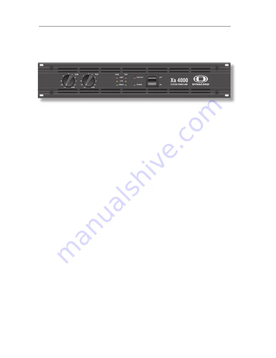 Dynacord Amp Xa 4000 Owner'S Manual Download Page 32