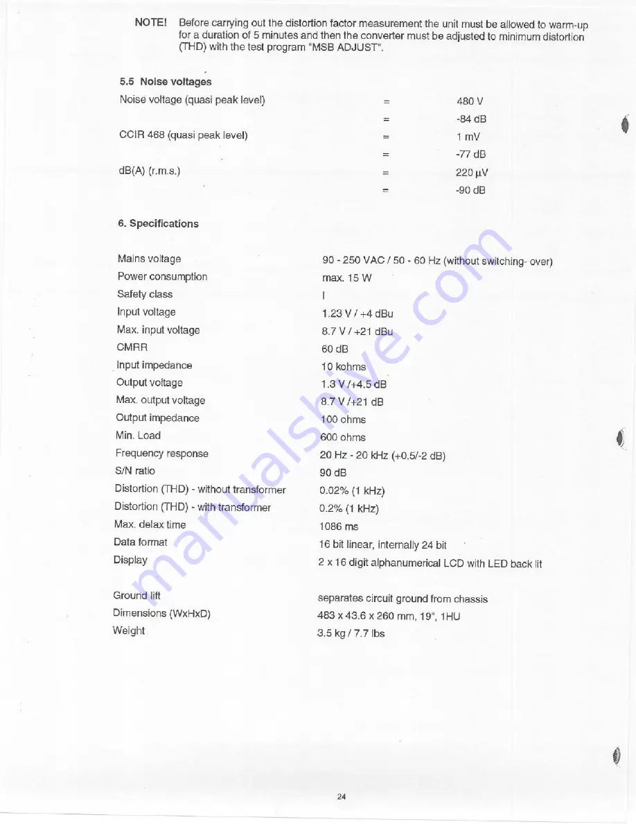 Dynacord DDL 102 - Скачать руководство пользователя страница 24