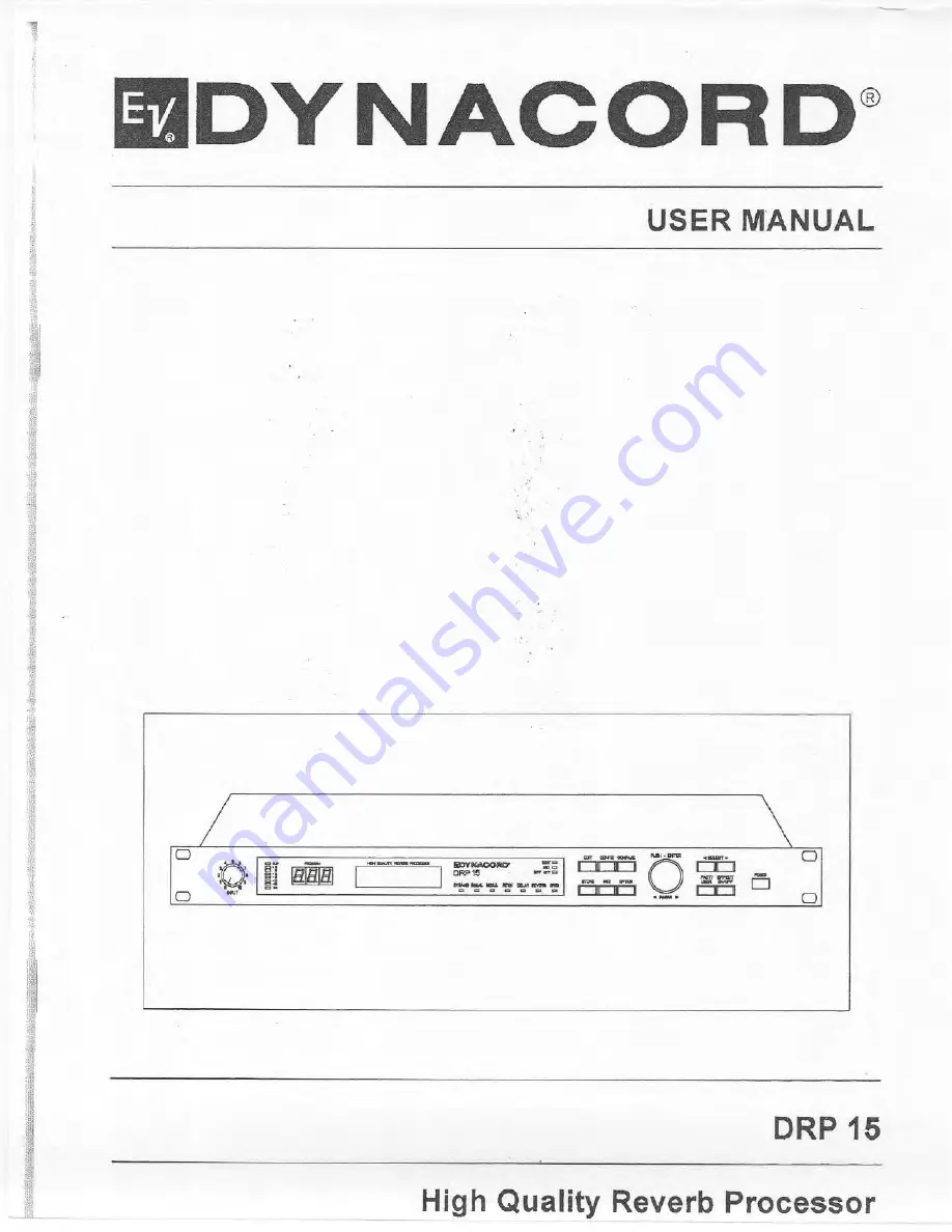 Dynacord DRP 15 - User Manual Download Page 1