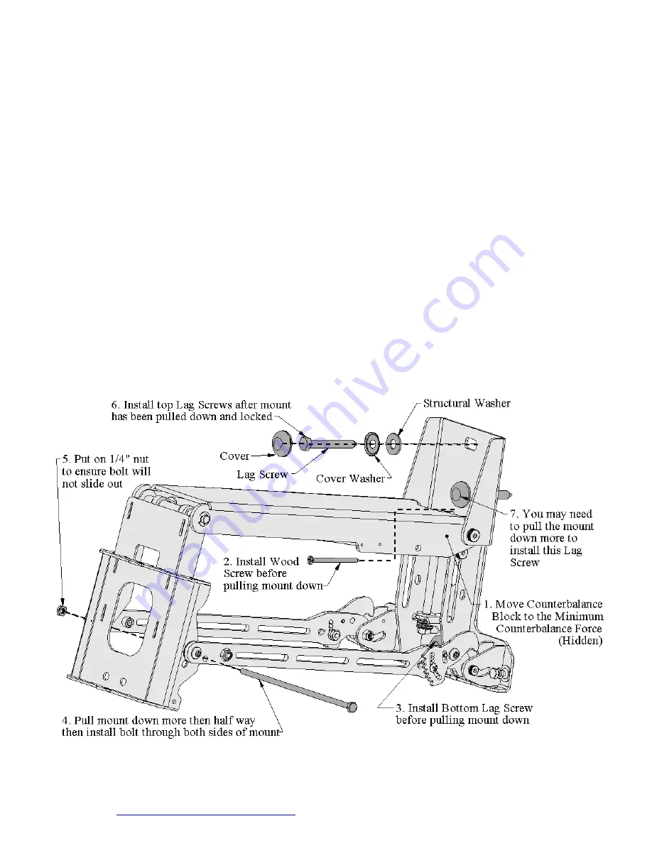 Dynamic Mounting Up and Over Manual Mount Скачать руководство пользователя страница 9