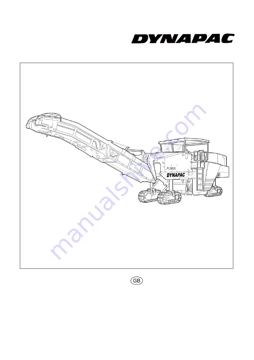 Dynapac PL2000S Operating Instructions Manual Download Page 1