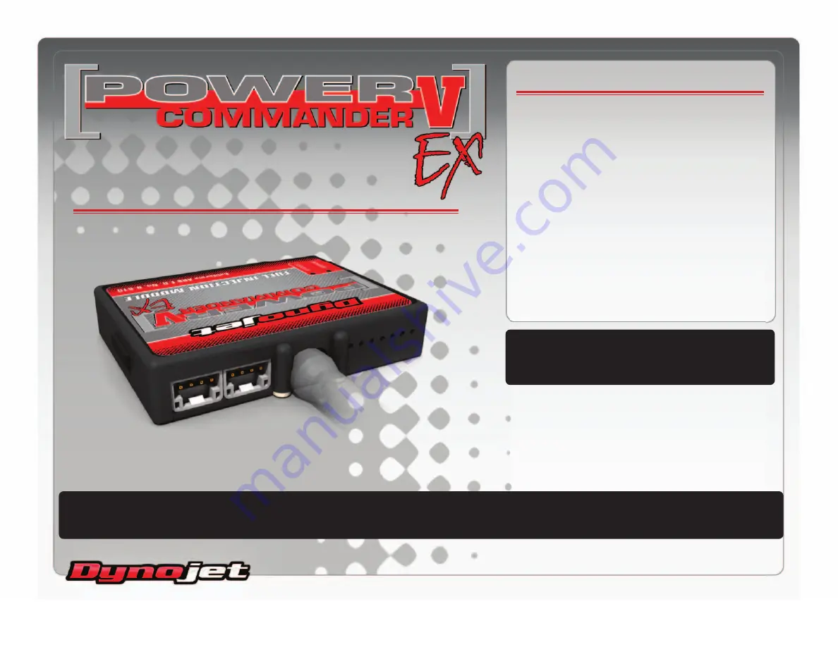 Dynojet Power Commander V Ex Installation Instructions Download Page 1