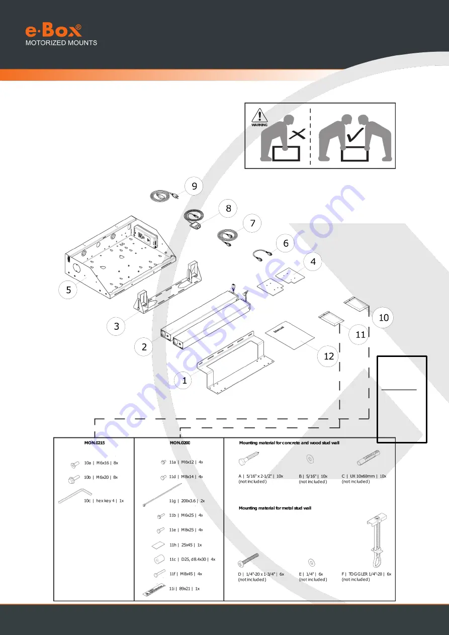 E-BOX 487A02 Installation Manual And Instructions For Use Download Page 4