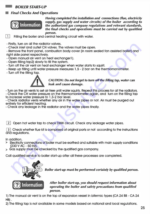 E.C.A. CA 24 BB Installation And User'S Operating Instructions Download Page 25