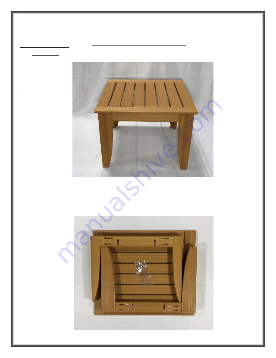 E.C. Woods CALISTOGA COFFEE/END TABLE Скачать руководство пользователя страница 1