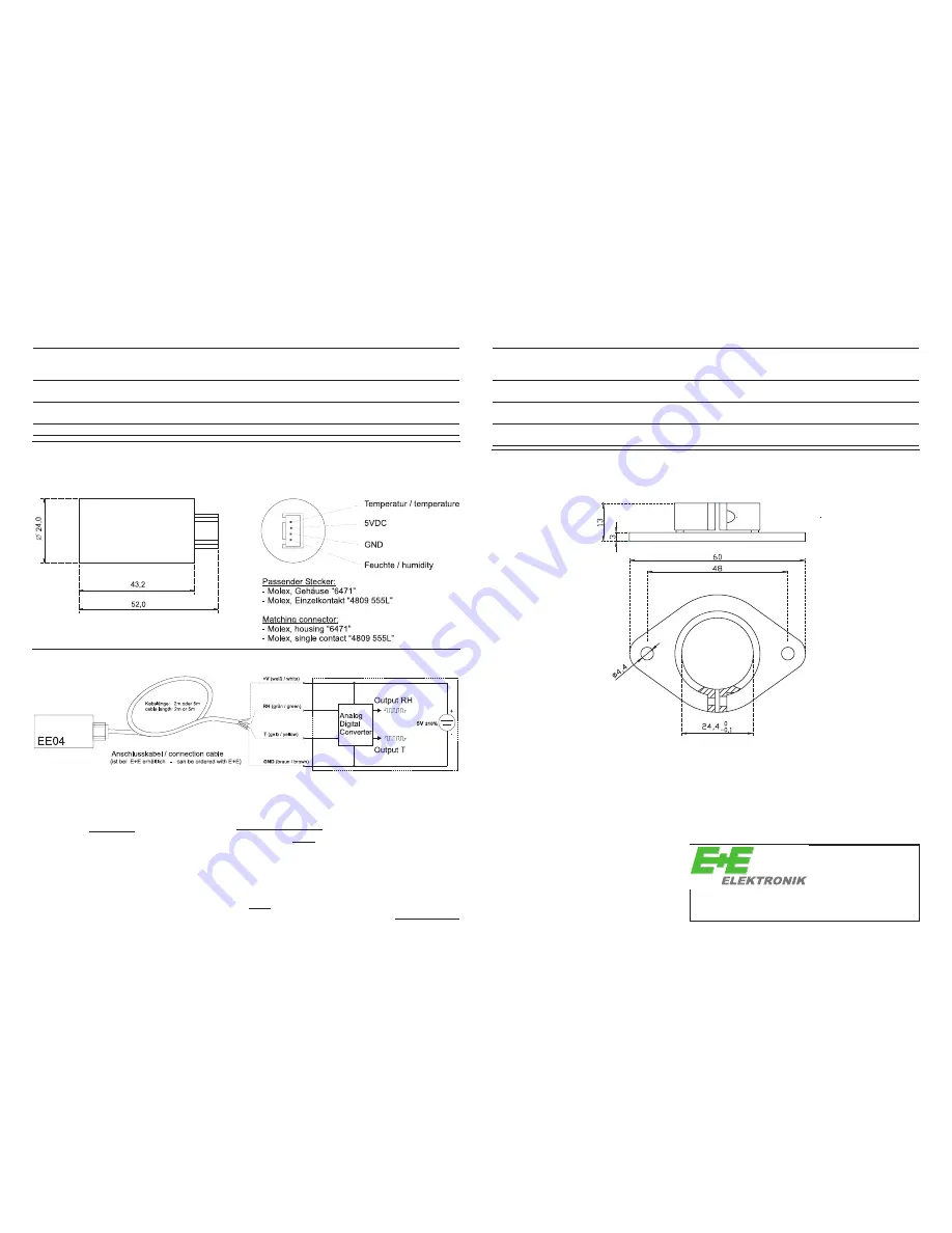 E+E Elektronik EE04 Series Instructions For Setting Up And Operating Download Page 2