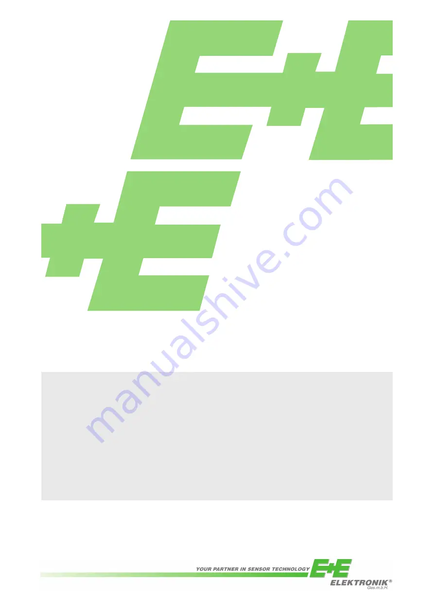 E+E Elektronik EE610 User Manual Download Page 16