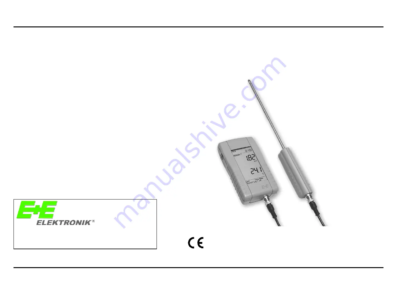 E+E Elektronik VELOPORT 20 Manual Download Page 1