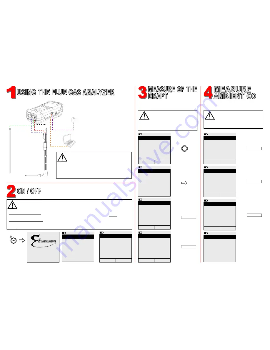 E Instruments E500 Quick Manual Download Page 2