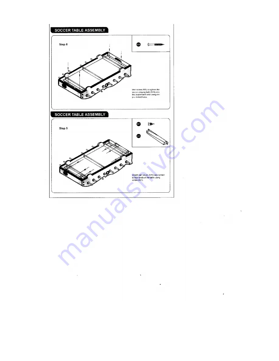 E-Jet 10 in 1 Multi-Game Table Assembly Instructions Manual Download Page 8