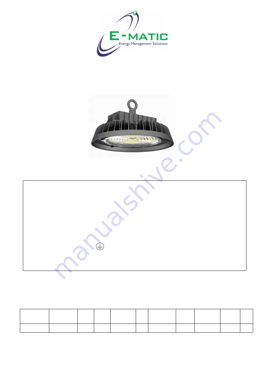 E-matic EHB150C Installation Instruction Download Page 1