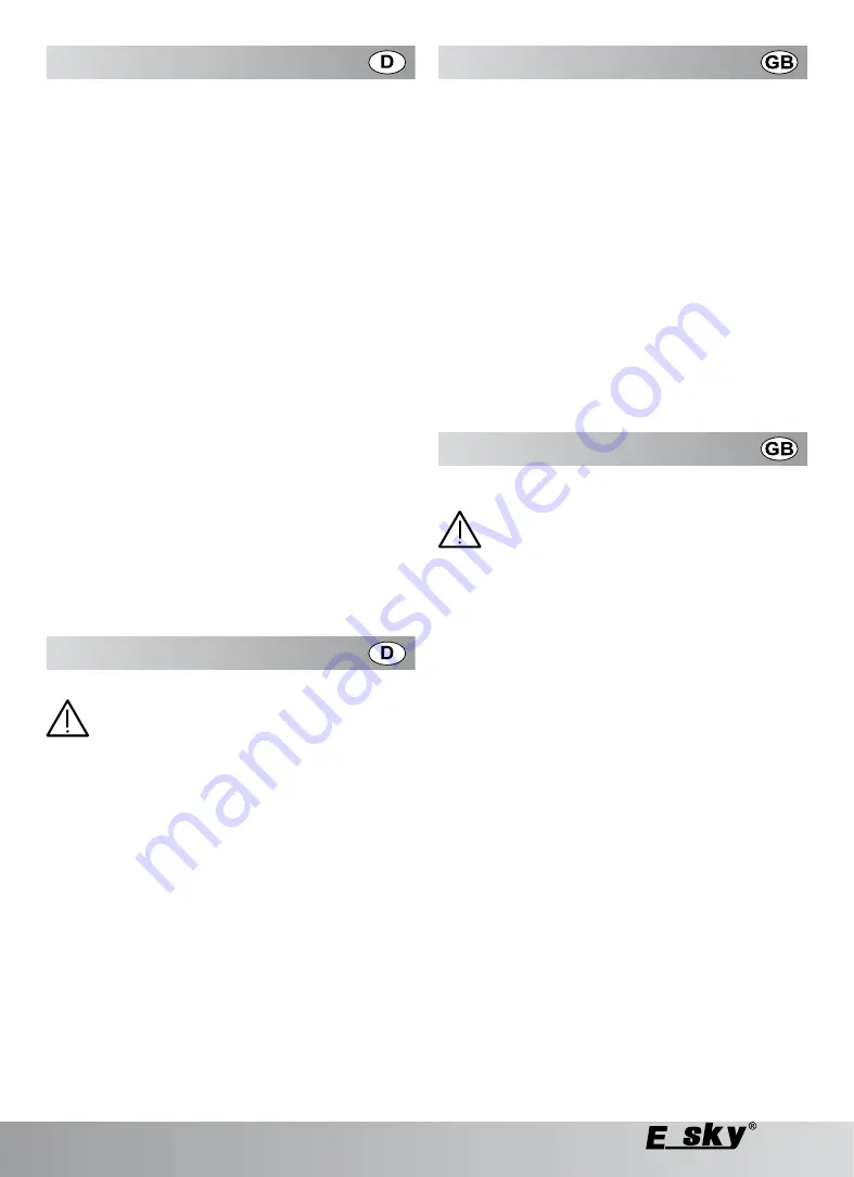 E sky 00 00 53 Operating Instructions Manual Download Page 50