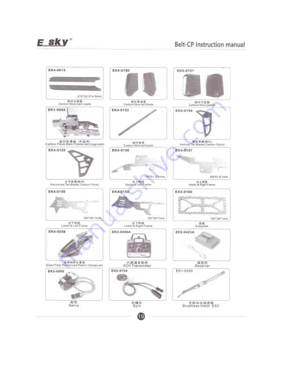 E sky EK1H-E015 Instruction Manual Download Page 20