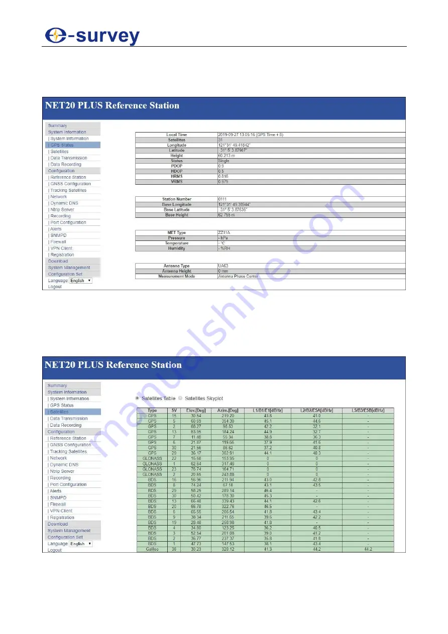 e-survey CORS System Net 20 Plus Скачать руководство пользователя страница 15