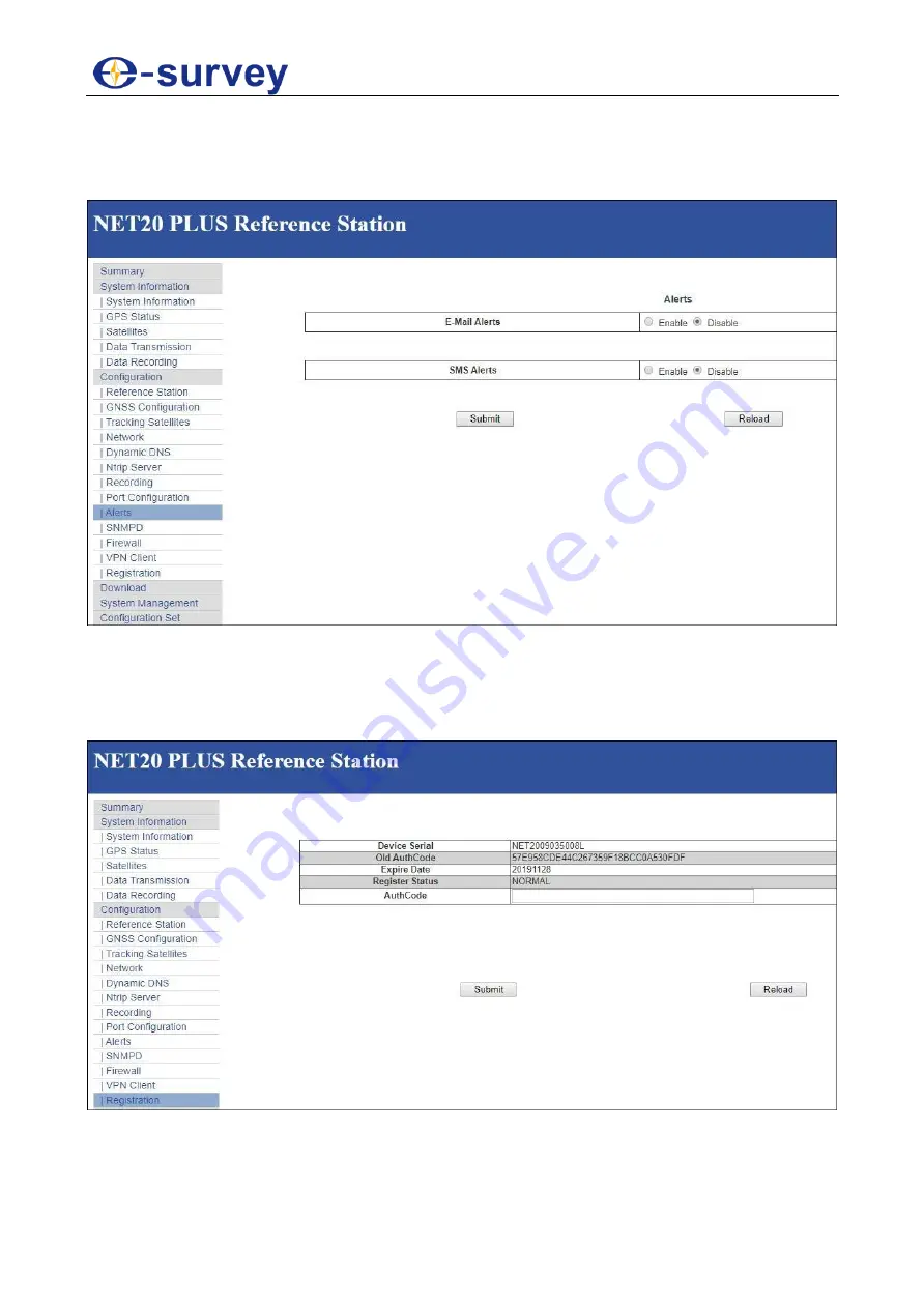 e-survey CORS System Net 20 Plus Скачать руководство пользователя страница 26