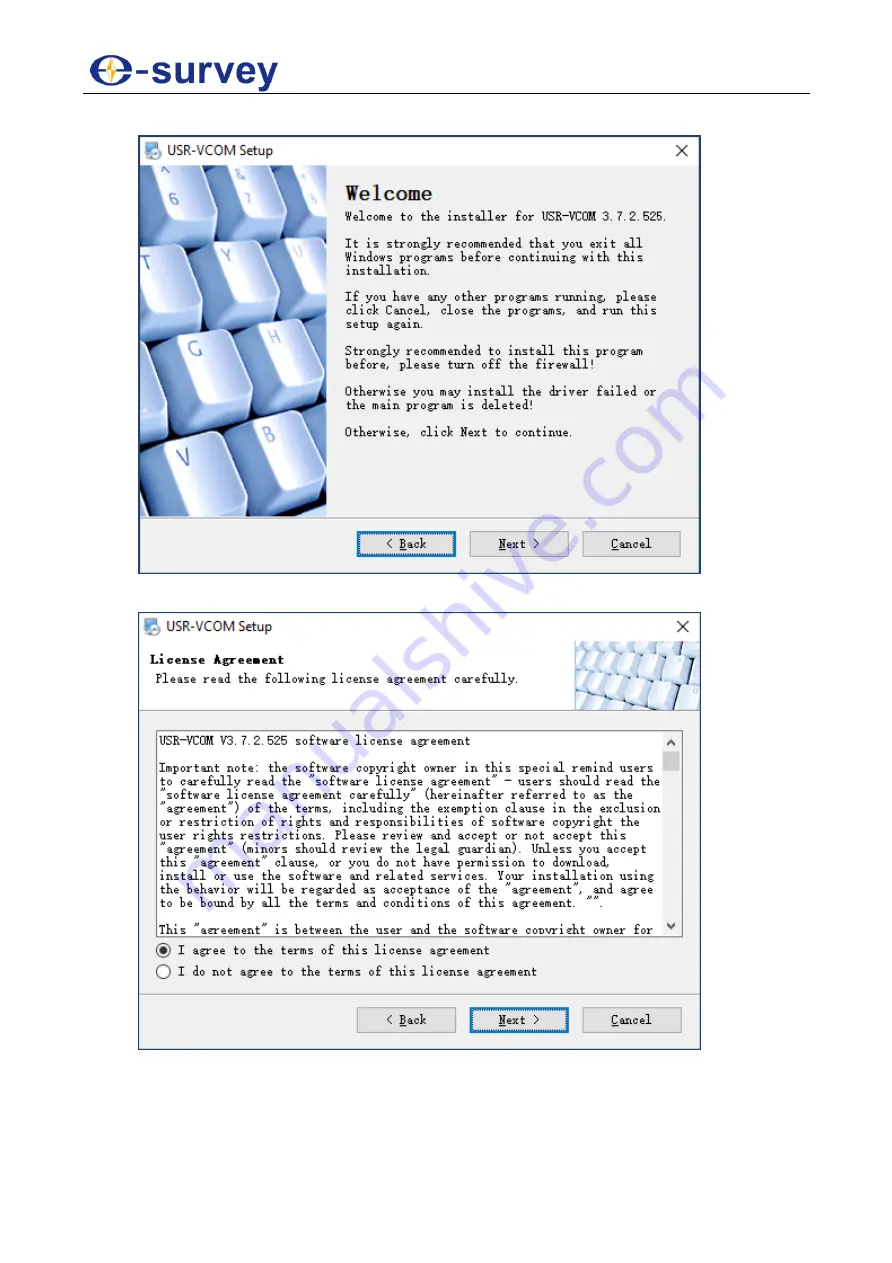 e-survey VE115 User Manual Download Page 16