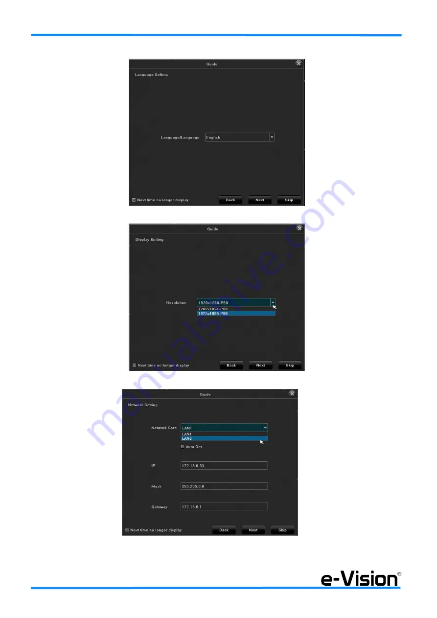 E-Vision NVS316P8 Quick Manual Download Page 38