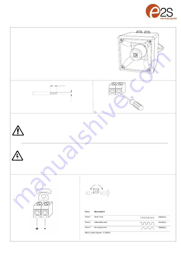 E2S A105NSONTEL Instructions/Service Manual Download Page 1