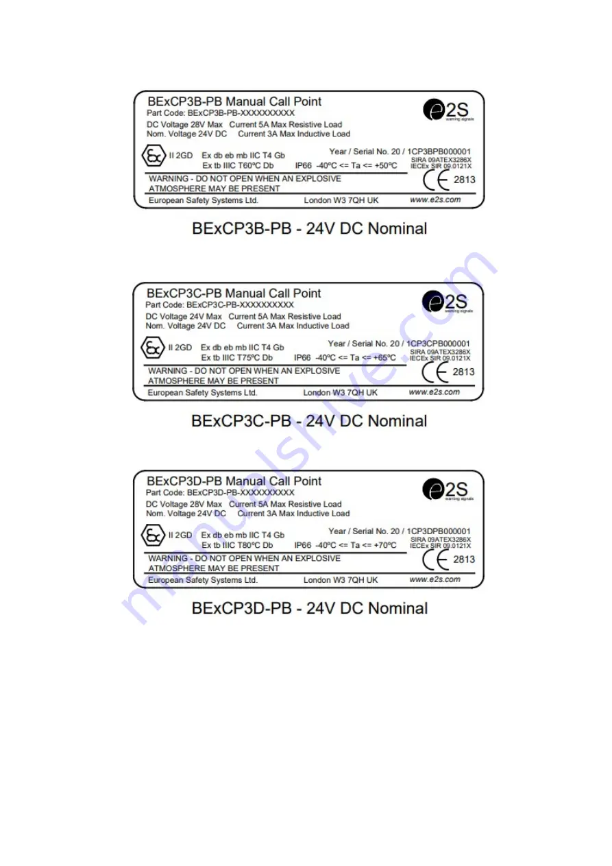 E2S BExCP3A-BG Instruction Manual Download Page 6