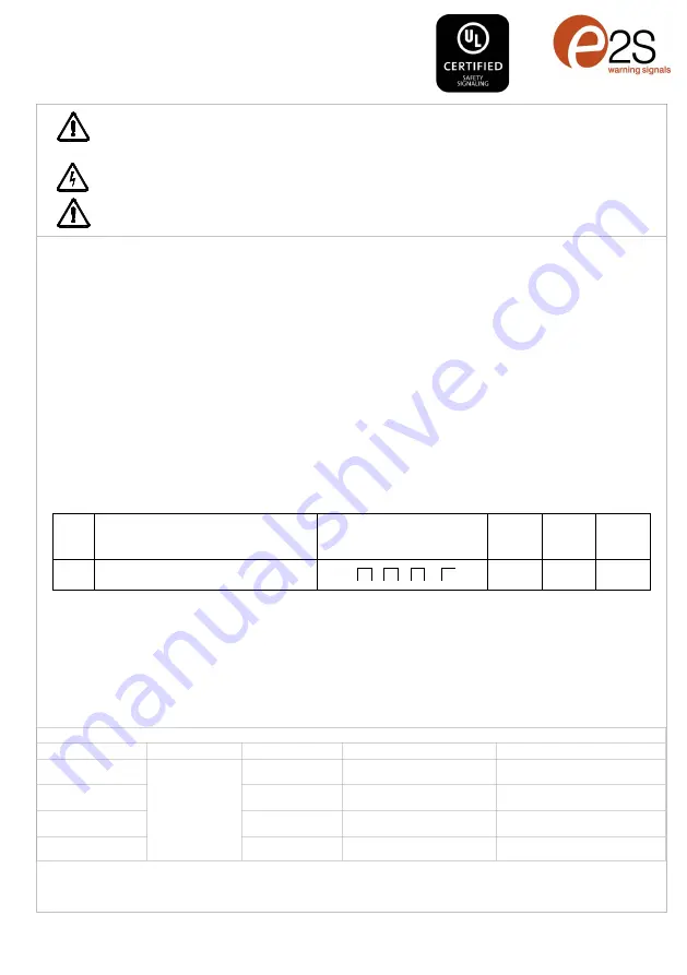 E2S D1xS2FDC024-A Instruction Manual Download Page 10