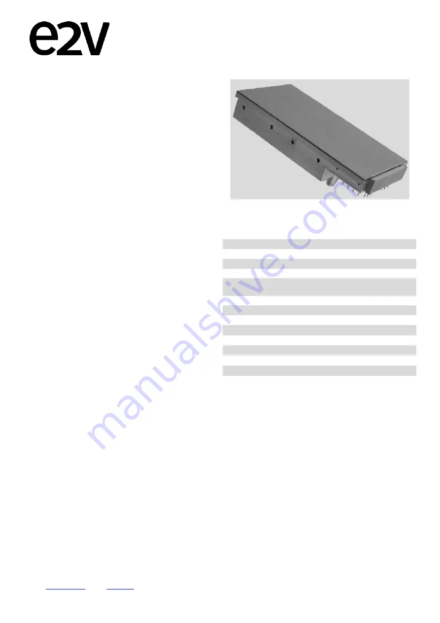 e2v CCD42-90 Manual Download Page 1