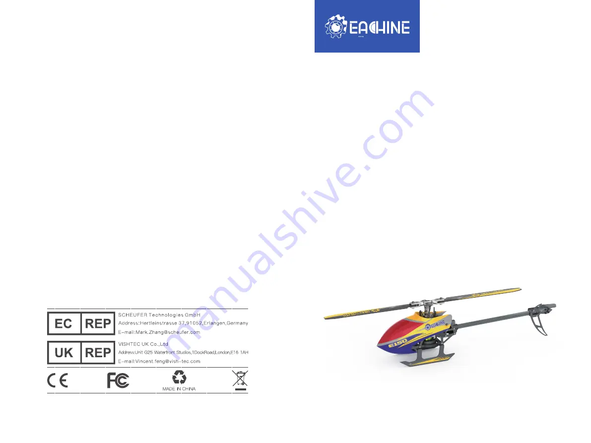 Eachine E150 User Manual Download Page 1