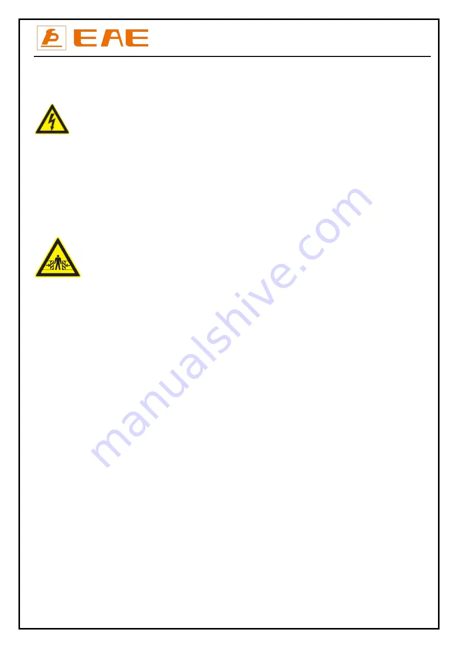 EAE EE-6604BWF Installation, Operation, And Parts Manual Download Page 7