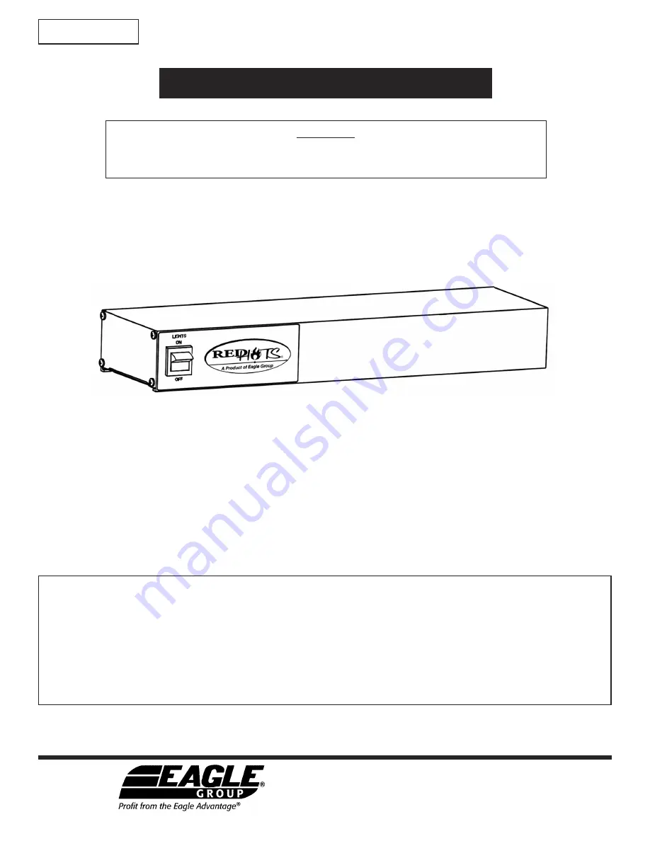 Eagle Group RedHots Operating Manual And Instructions Download Page 1