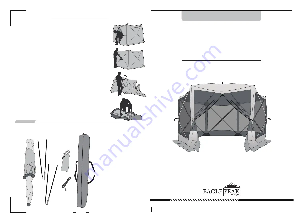 Eagle Peak Portable Pop Up 6 Sided Gazebo Скачать руководство пользователя страница 1