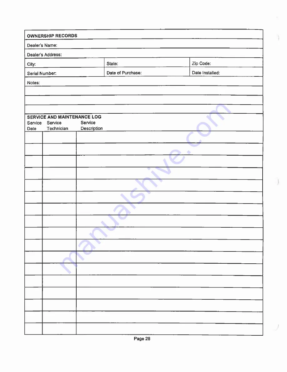 Earth Stove 2800HT Installation And Operation Manual Download Page 28