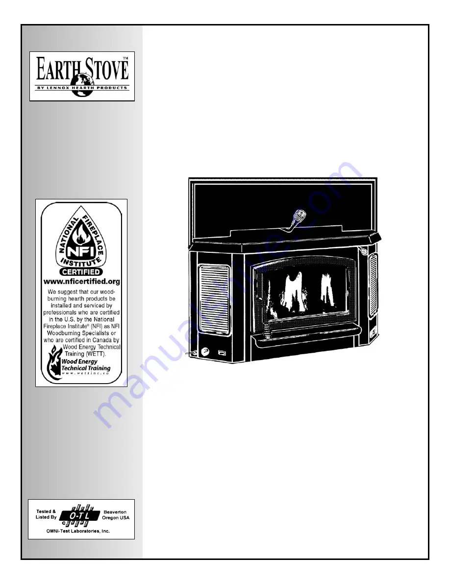 Earth Stove BV4000C-2 Installation And Operation Manual Download Page 1