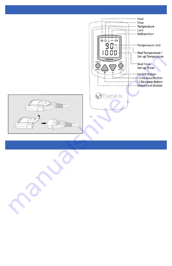 Earthlite Deluxe Digital Table Warmer Quick Start Manual Download Page 3