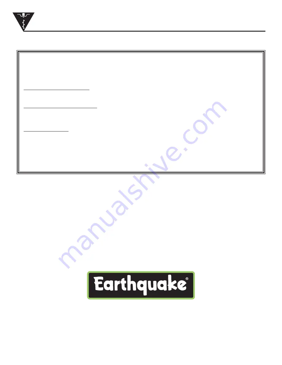 EarthQuake Woodchuck 8900WC Operator'S Manual Download Page 4