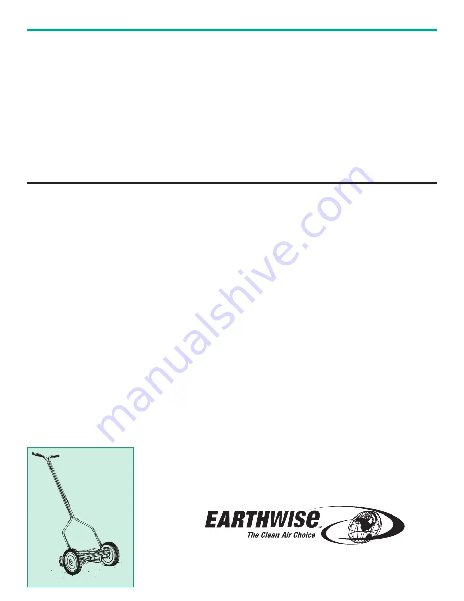 EarthWise 1715-16EW Owner'S Manual Download Page 1