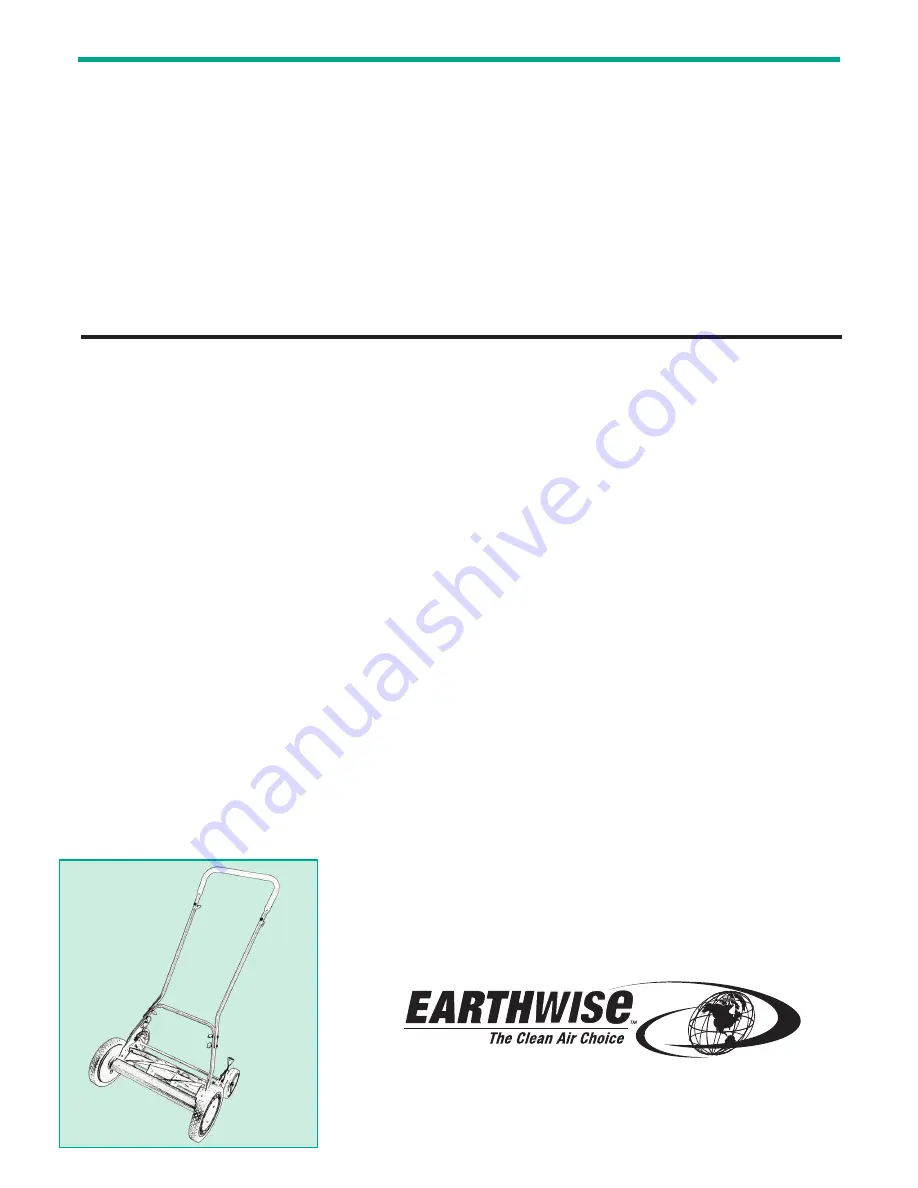 EarthWise 1816-18EW Owner'S Manual Download Page 1