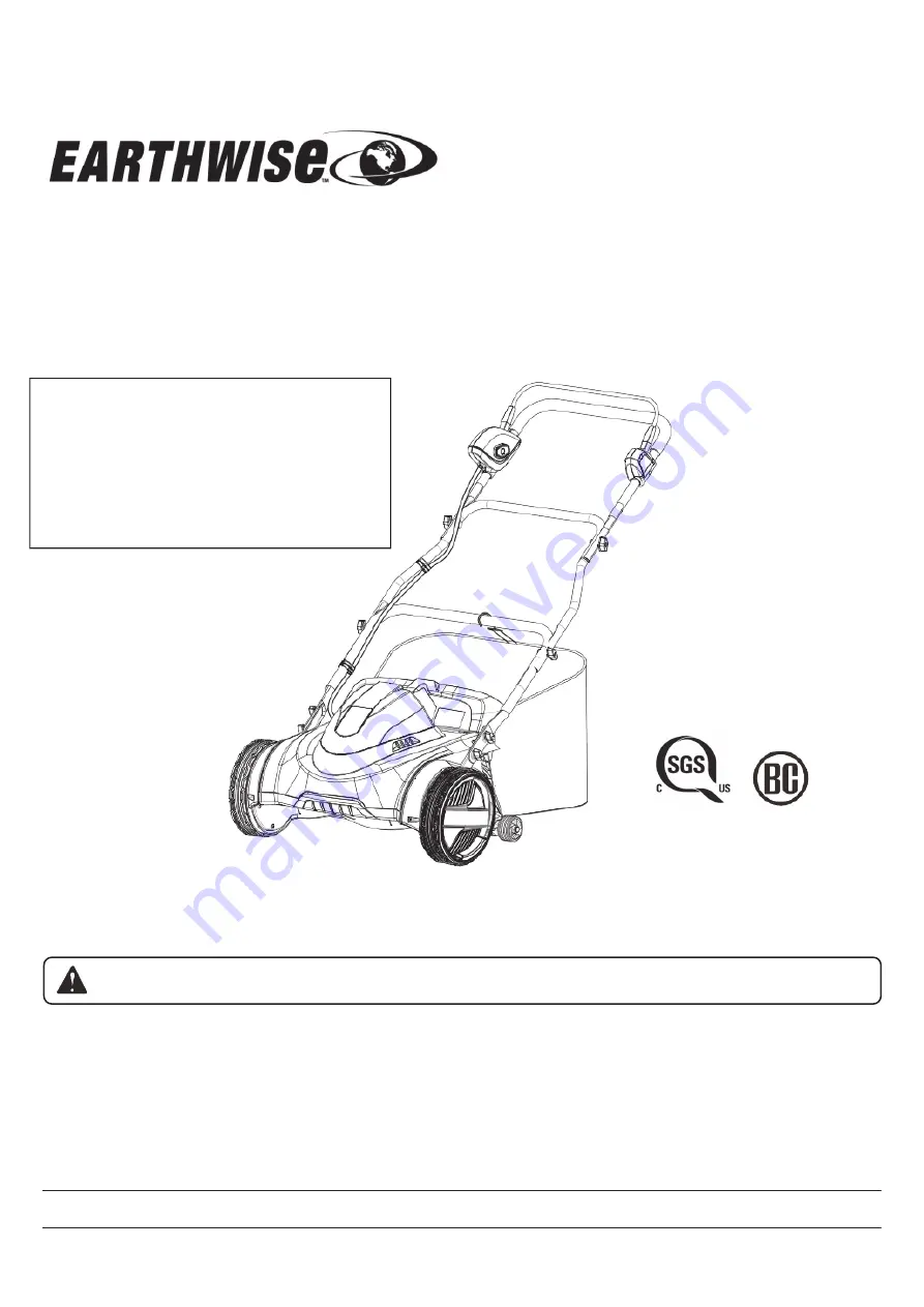 EarthWise 2120-16 Скачать руководство пользователя страница 19