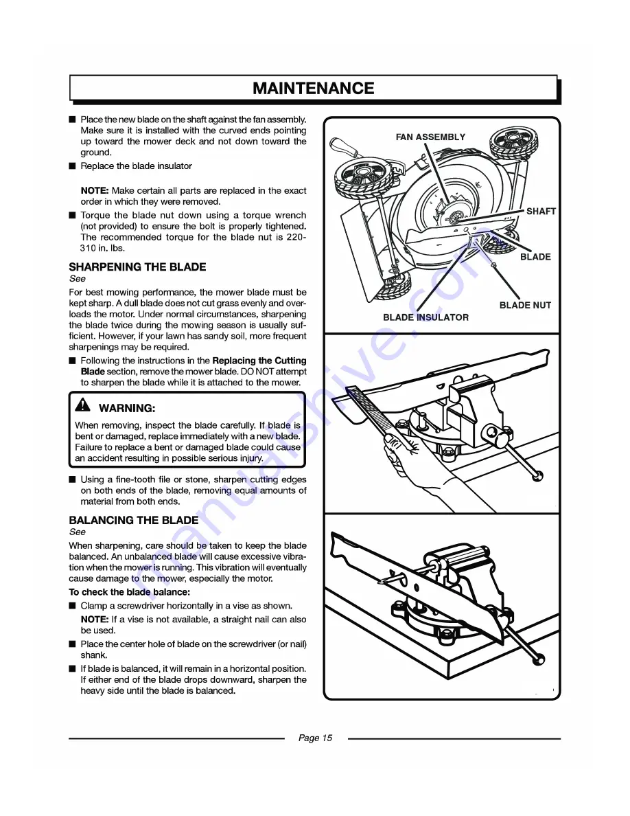 EarthWise 50214 Скачать руководство пользователя страница 16