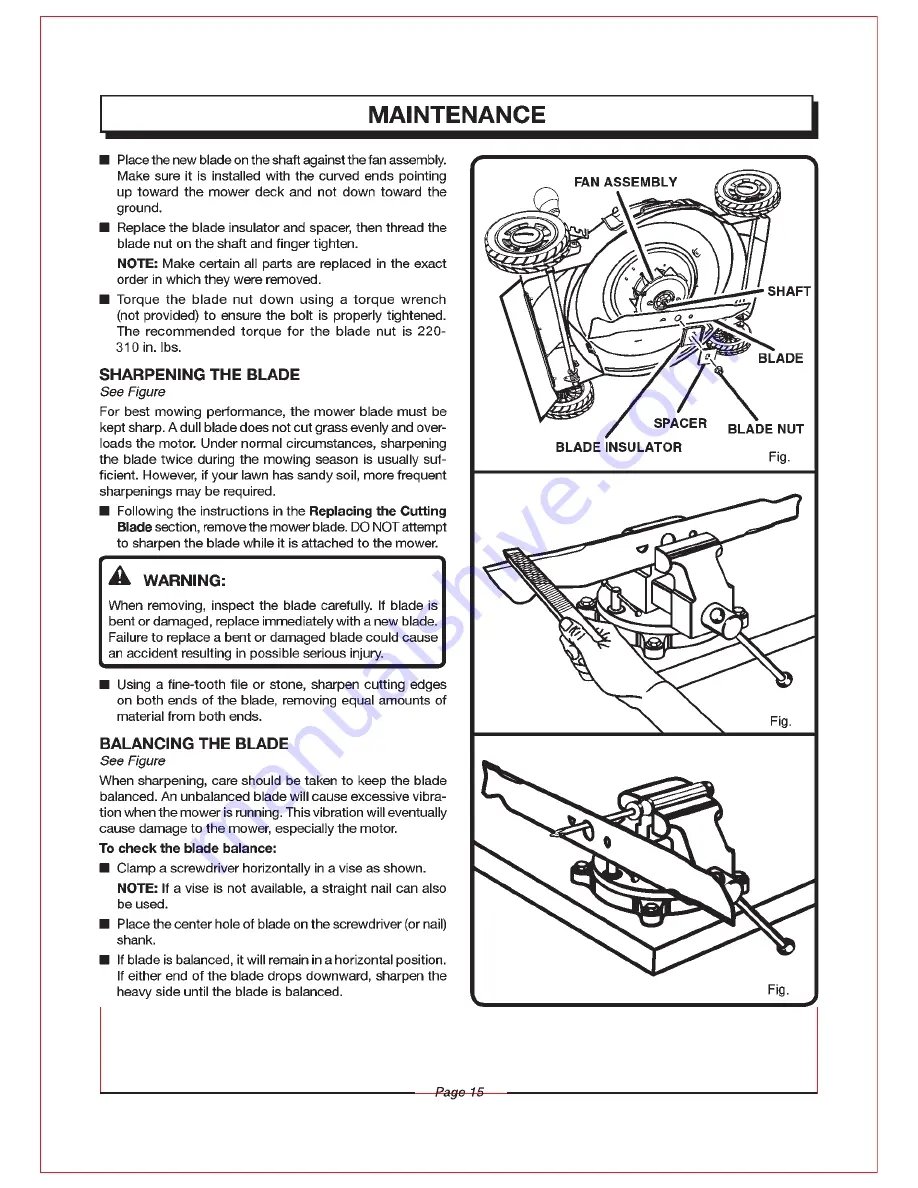 EarthWise 50518 Скачать руководство пользователя страница 15