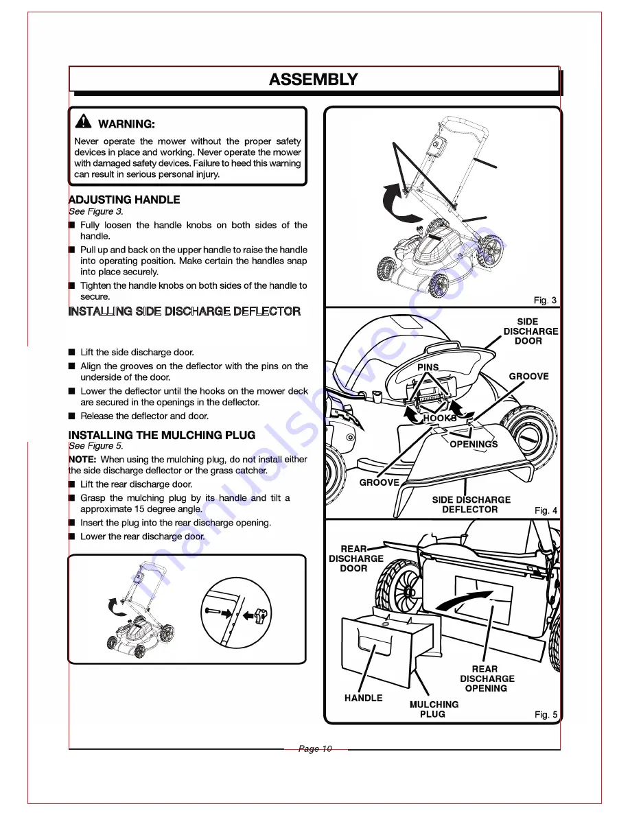 EarthWise 50520 Operator'S Manual Download Page 10